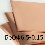 Бронзовый лист БрОФ6.5-0.15