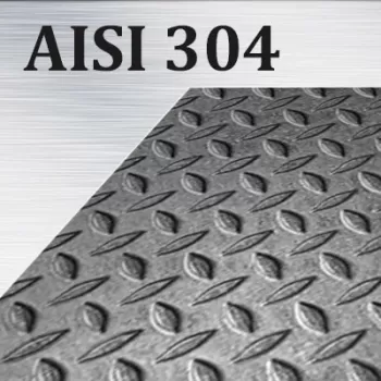 Лист нержавеющий рифлёный AISI 304 толщина 6 мм